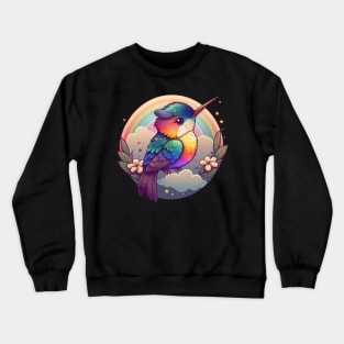 Rainbow Hummingbird Crewneck Sweatshirt